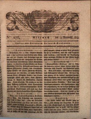 Regensburger Zeitung Mittwoch 19. November 1823