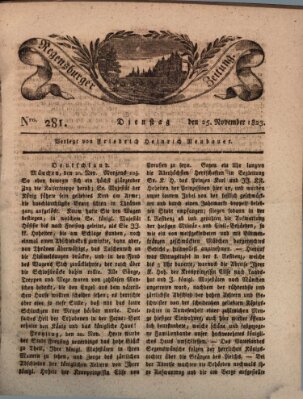 Regensburger Zeitung Dienstag 25. November 1823