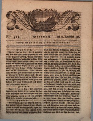 Regensburger Zeitung Mittwoch 31. Dezember 1823