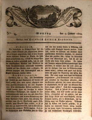 Regensburger Zeitung Montag 5. Januar 1824