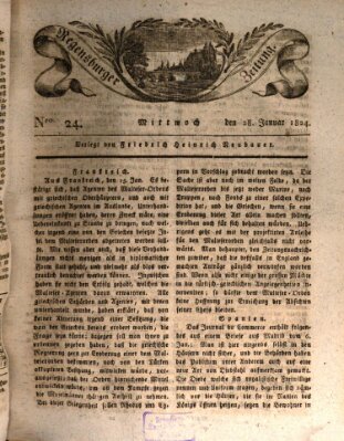 Regensburger Zeitung Mittwoch 28. Januar 1824