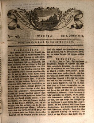 Regensburger Zeitung Montag 2. Februar 1824