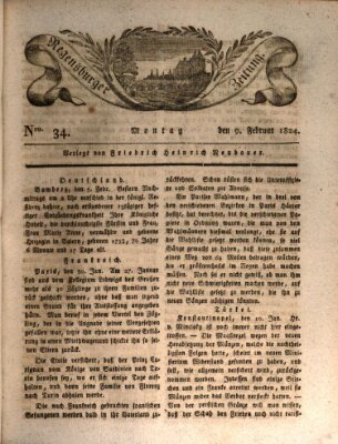 Regensburger Zeitung Montag 9. Februar 1824