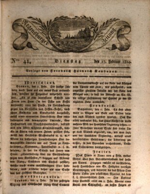 Regensburger Zeitung Dienstag 17. Februar 1824