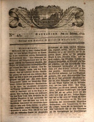 Regensburger Zeitung Samstag 21. Februar 1824