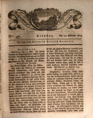 Regensburger Zeitung Dienstag 24. Februar 1824