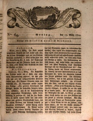 Regensburger Zeitung Montag 15. März 1824