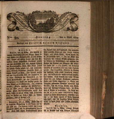 Regensburger Zeitung Freitag 2. April 1824