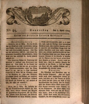 Regensburger Zeitung Donnerstag 8. April 1824