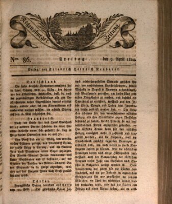 Regensburger Zeitung Freitag 9. April 1824