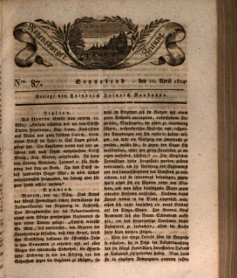 Regensburger Zeitung Samstag 10. April 1824