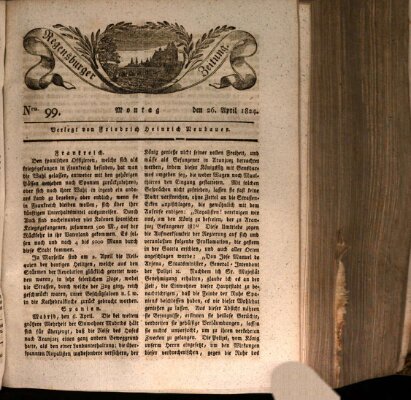 Regensburger Zeitung Montag 26. April 1824