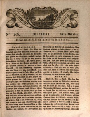 Regensburger Zeitung Dienstag 4. Mai 1824