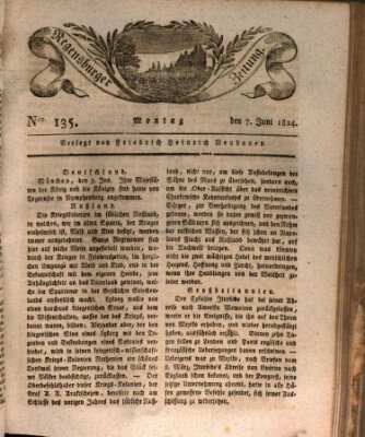 Regensburger Zeitung Montag 7. Juni 1824