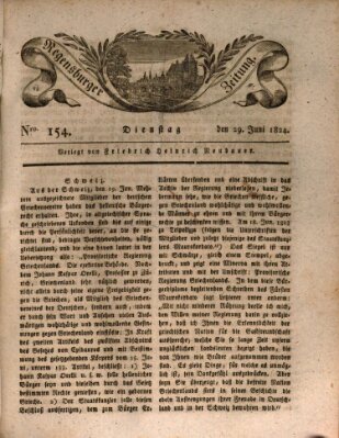 Regensburger Zeitung Dienstag 29. Juni 1824