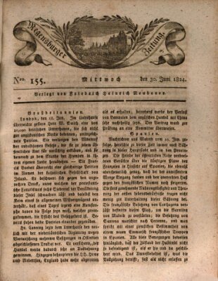 Regensburger Zeitung Mittwoch 30. Juni 1824