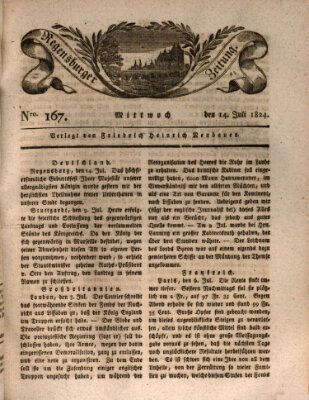 Regensburger Zeitung Mittwoch 14. Juli 1824