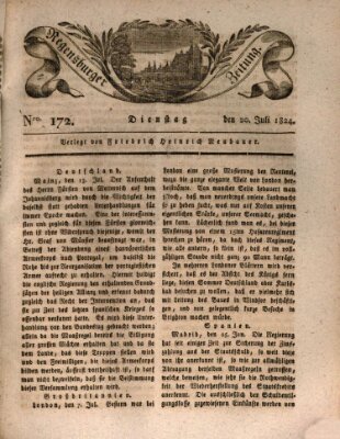 Regensburger Zeitung Dienstag 20. Juli 1824