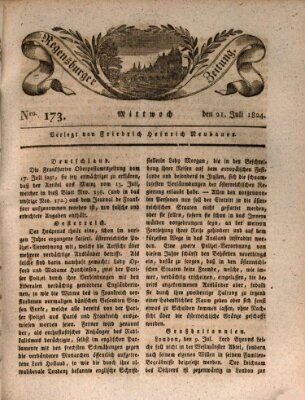 Regensburger Zeitung Mittwoch 21. Juli 1824