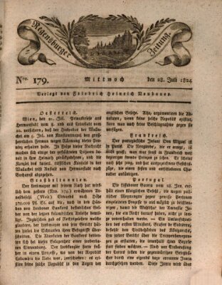 Regensburger Zeitung Mittwoch 28. Juli 1824