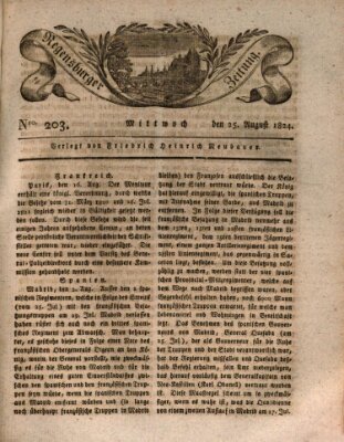 Regensburger Zeitung Mittwoch 25. August 1824