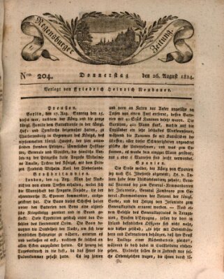 Regensburger Zeitung Donnerstag 26. August 1824