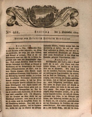 Regensburger Zeitung Freitag 3. September 1824