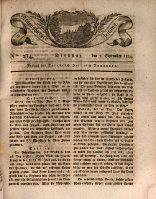 Regensburger Zeitung Dienstag 7. September 1824