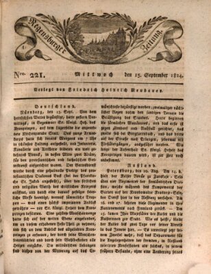 Regensburger Zeitung Mittwoch 15. September 1824