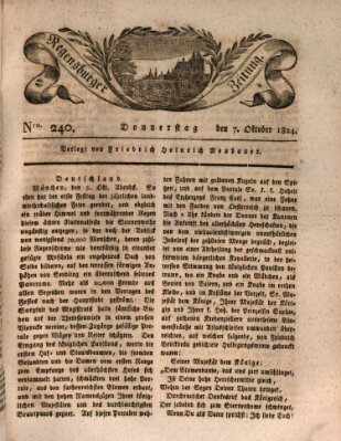 Regensburger Zeitung Donnerstag 7. Oktober 1824