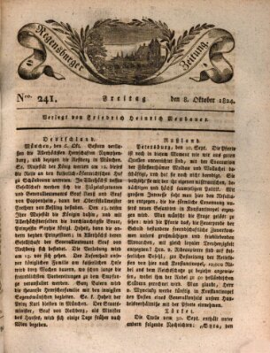 Regensburger Zeitung Freitag 8. Oktober 1824