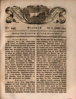 Regensburger Zeitung Mittwoch 13. Oktober 1824