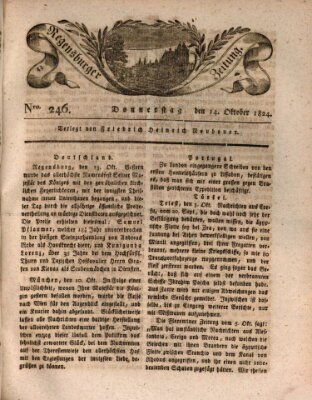 Regensburger Zeitung Donnerstag 14. Oktober 1824