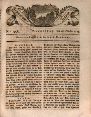 Regensburger Zeitung Donnerstag 28. Oktober 1824