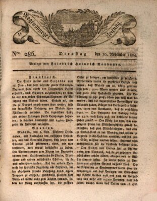 Regensburger Zeitung Dienstag 30. November 1824