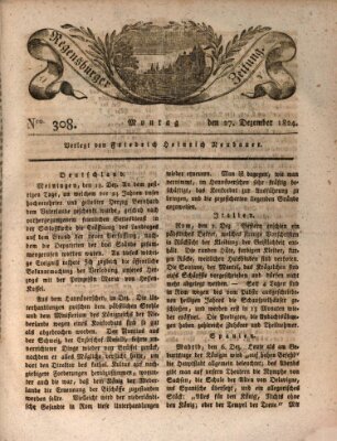 Regensburger Zeitung Montag 27. Dezember 1824