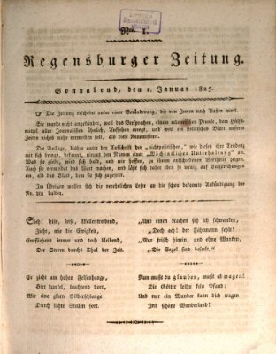 Regensburger Zeitung Samstag 1. Januar 1825