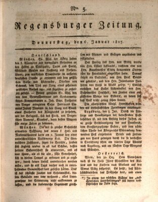 Regensburger Zeitung Donnerstag 6. Januar 1825