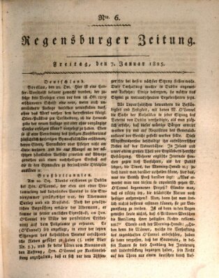 Regensburger Zeitung Freitag 7. Januar 1825