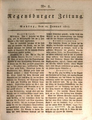 Regensburger Zeitung Montag 10. Januar 1825