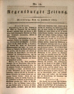 Regensburger Zeitung Freitag 14. Januar 1825