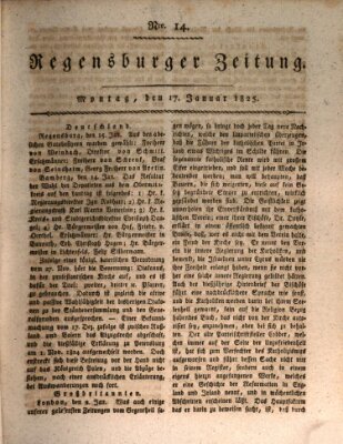 Regensburger Zeitung Montag 17. Januar 1825