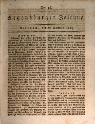 Regensburger Zeitung Mittwoch 19. Januar 1825