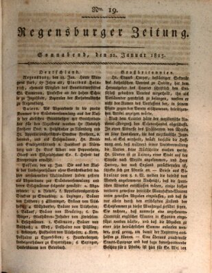 Regensburger Zeitung Samstag 22. Januar 1825