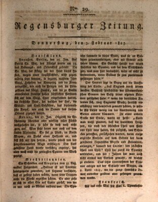 Regensburger Zeitung Donnerstag 3. Februar 1825