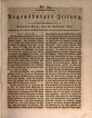 Regensburger Zeitung Donnerstag 10. Februar 1825