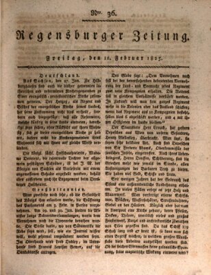 Regensburger Zeitung Freitag 11. Februar 1825