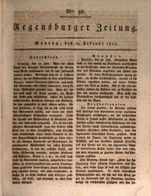 Regensburger Zeitung Montag 14. Februar 1825