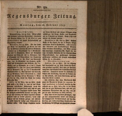 Regensburger Zeitung Montag 28. Februar 1825