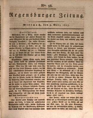 Regensburger Zeitung Mittwoch 9. März 1825